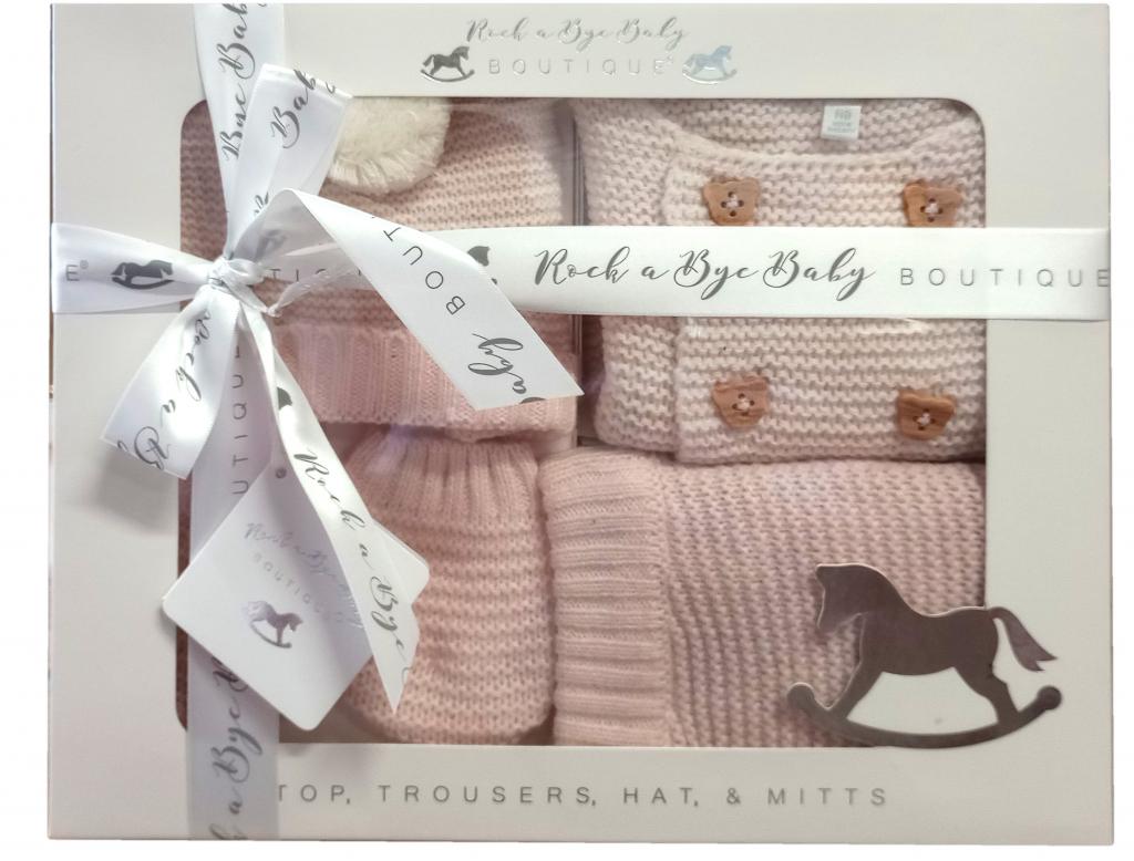 Pink Luxury Boxed Knit Gift Set