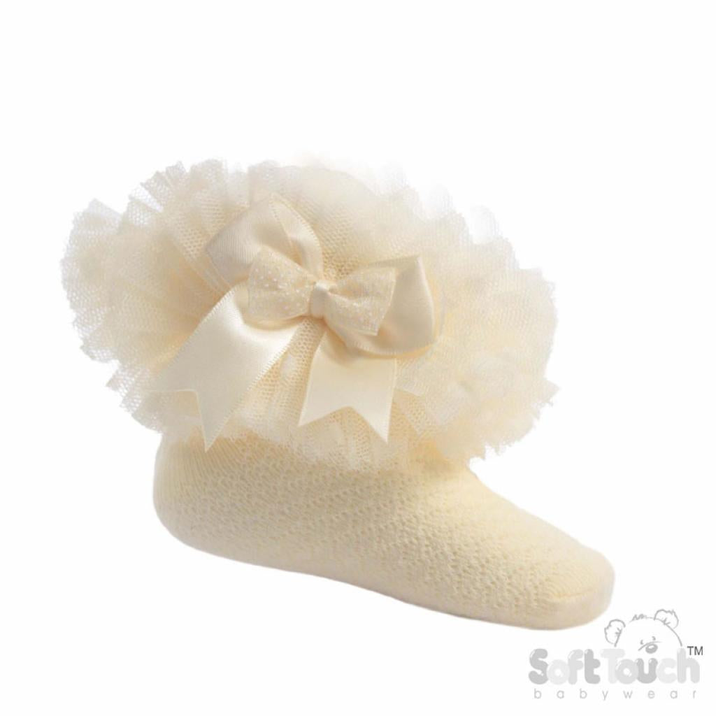 Organza Lace And Bow Tutu Socks