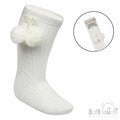 Knee Length Pom Pom Socks