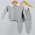 Grey Diamond Knit 2 Piece