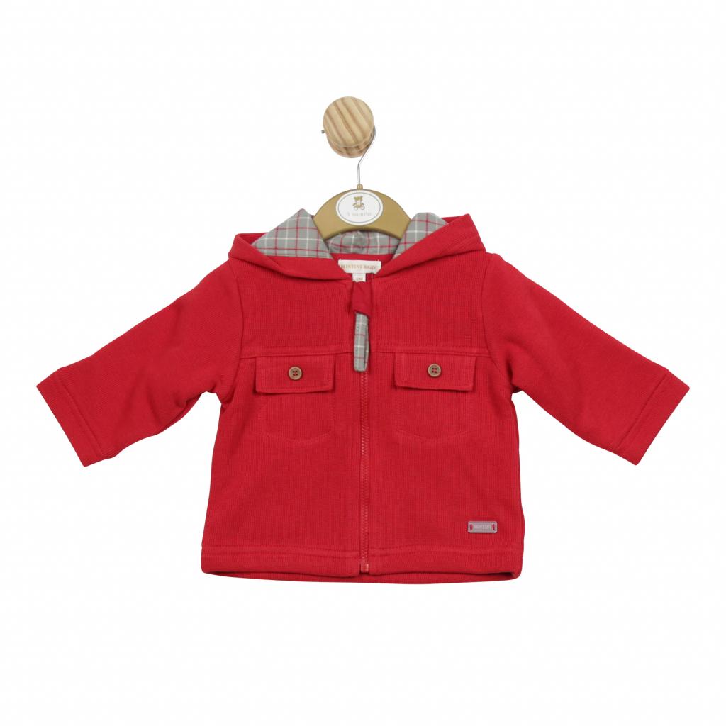 Mintini Boys Red Corduroy Check Jacket