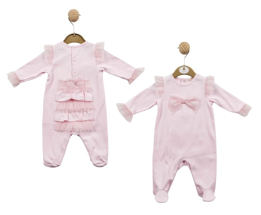 Mintini Pink Ruffle Back All In One