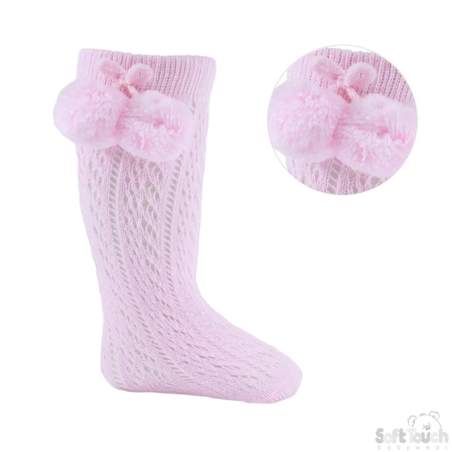 Pink Pelerine Knee Length Socks