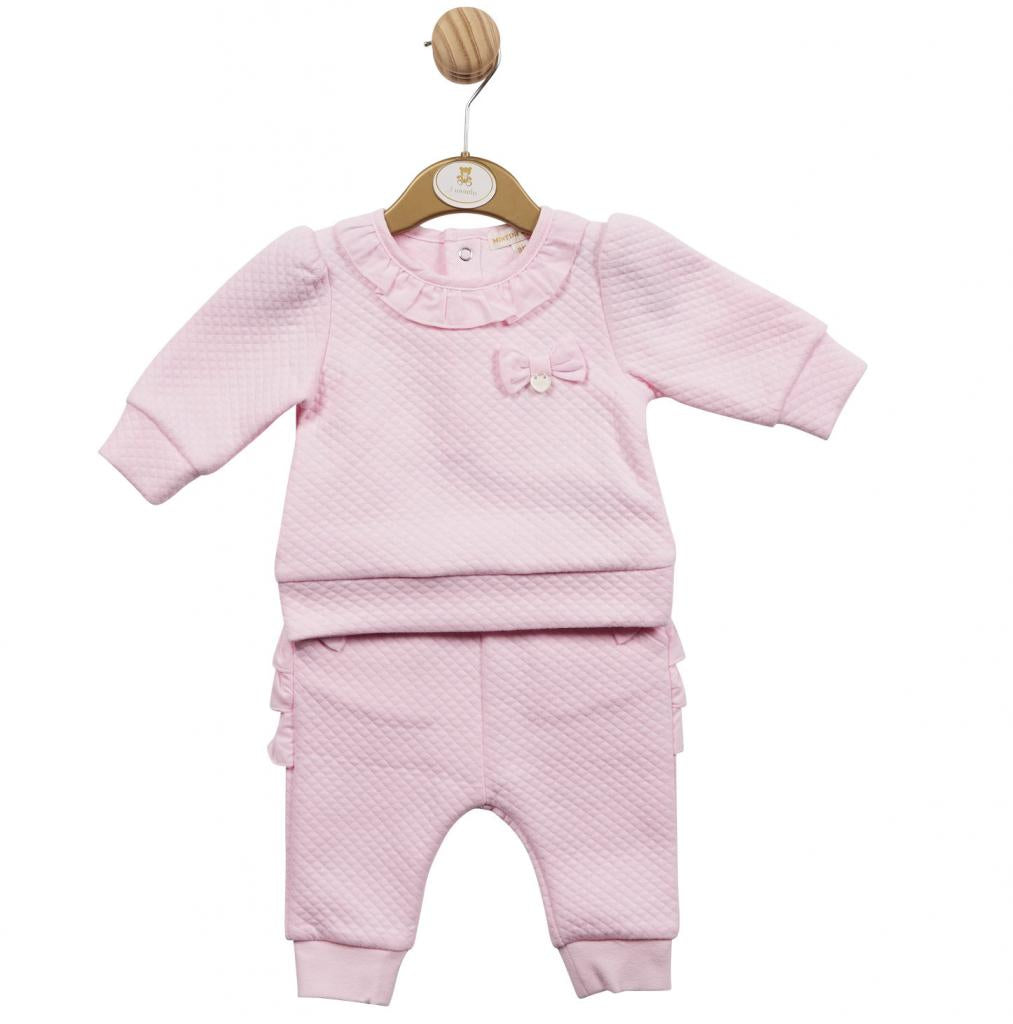 Mintini Pink Diamond Frill Jog Set