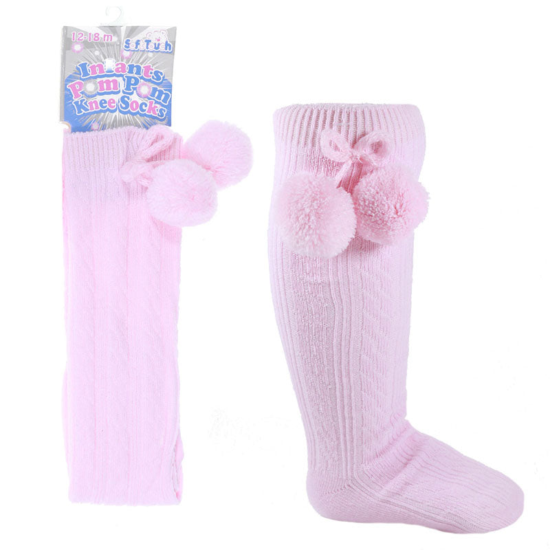 Knee Length Pom Pom Socks