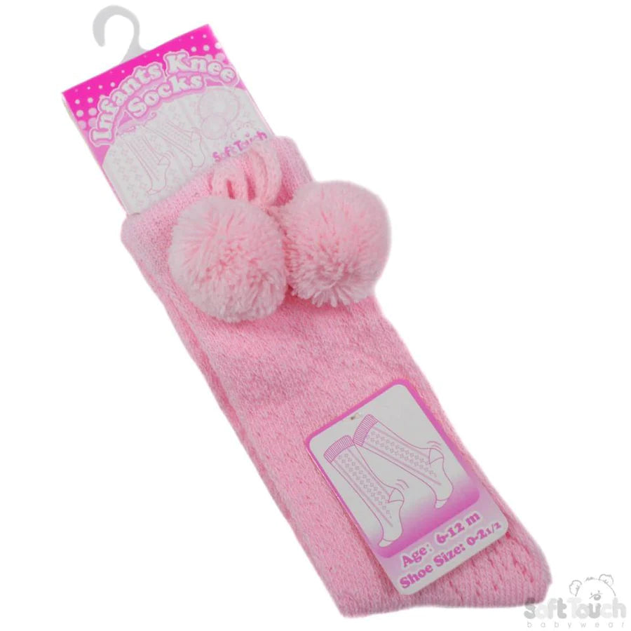 Pink Pelerine Knee Length Socks
