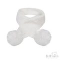 Cable Knit Scarf with pom poms