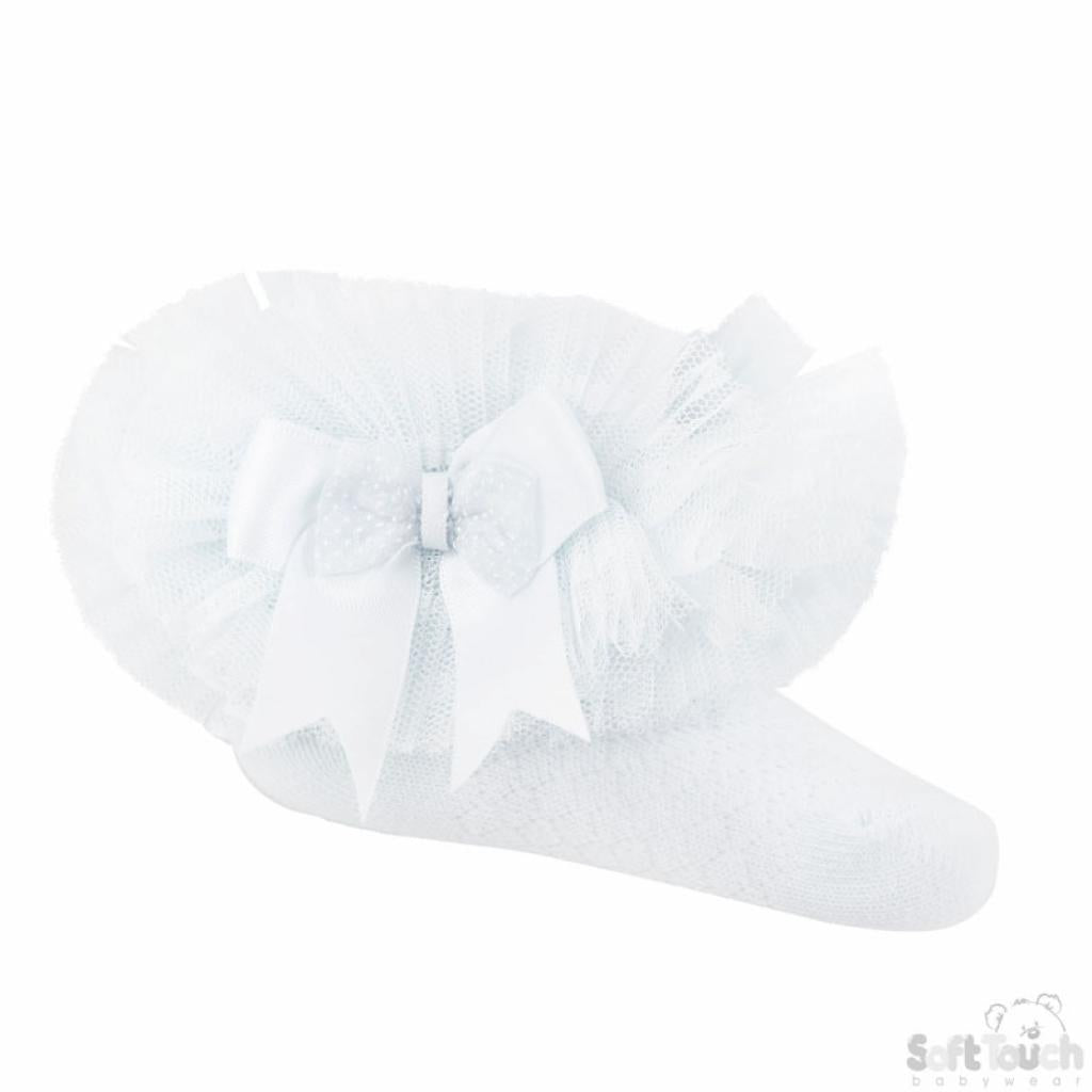 Organza Lace And Bow Tutu Socks
