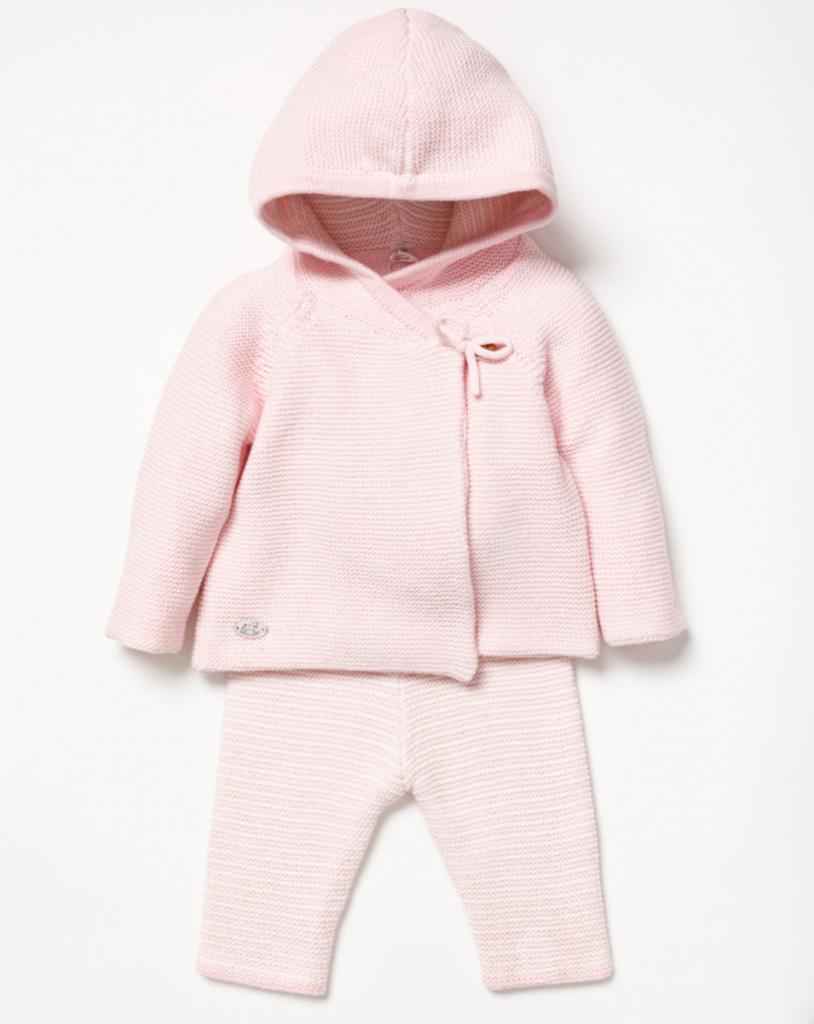 Pink Bow Tied Knitted Outfit