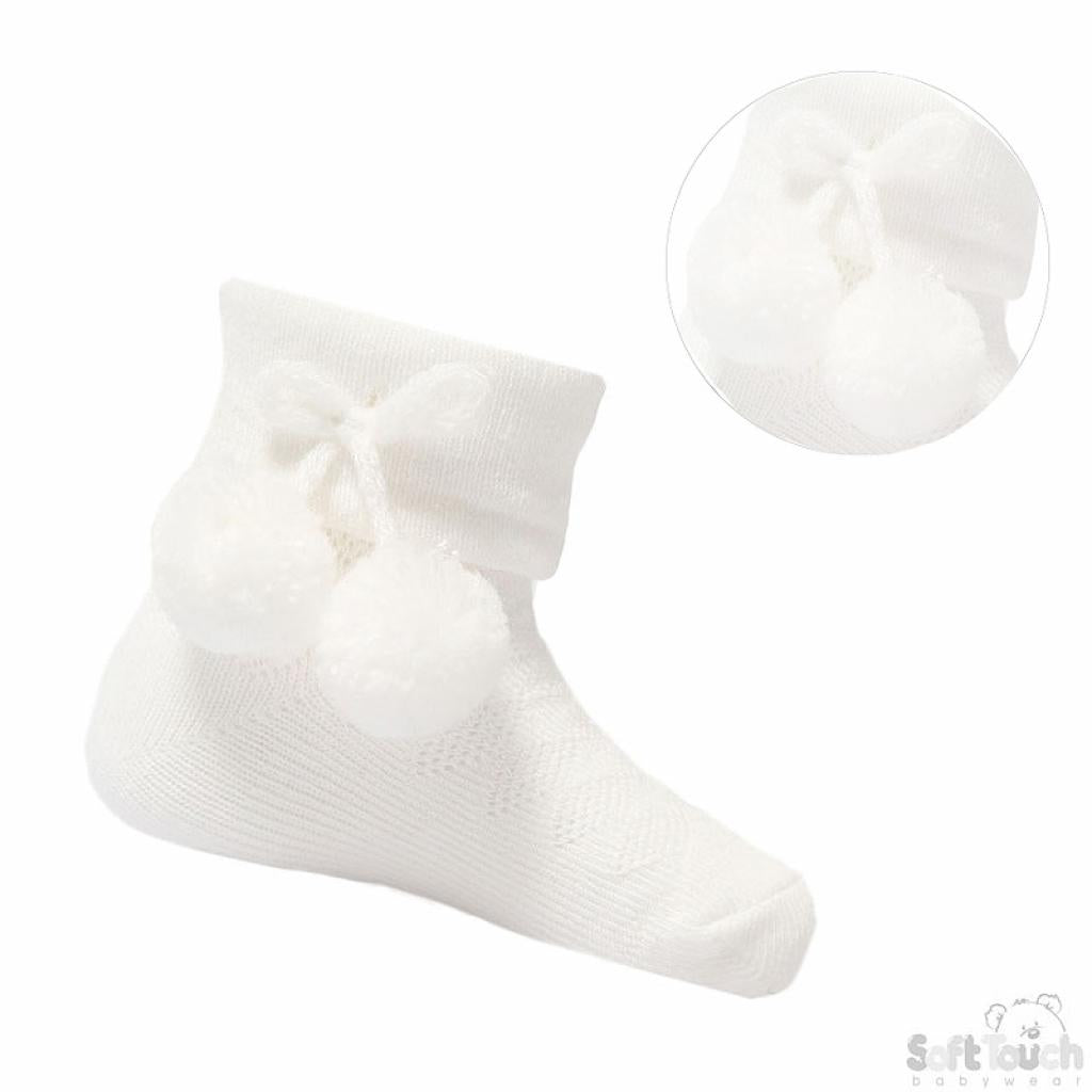 Diamond Pom Pom Socks