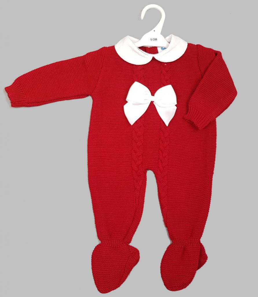 Red Bow Knit All In One