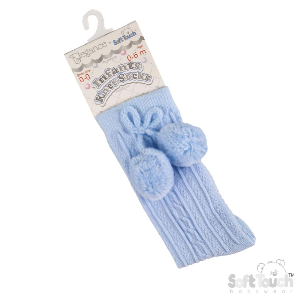 Knee Length Pom Pom Socks
